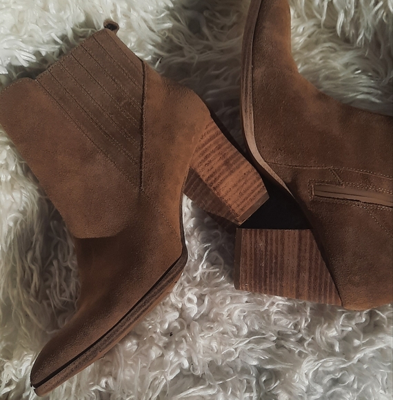 🌟3/50 Blonde Tan Ankle Heeled boots - Picture 6 of 11